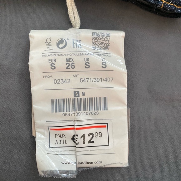 Zip Up/ Tie Front Jean Tube Top - Picture 6 of 6